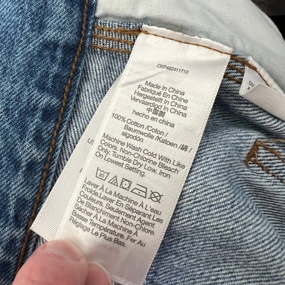 Madewell Perfect Vintage Straight Jean Carpenter Cargo Denim High Rise Workwear - Picture 9 of 13